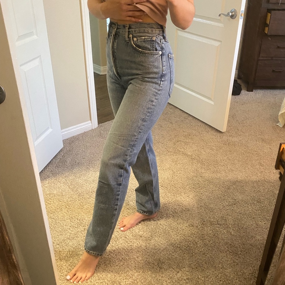 Size 25 Agolde High Rise Straight Leg Jeans